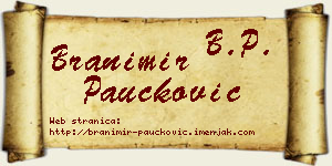 Branimir Paučković vizit kartica